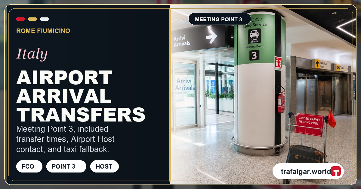 Rome airport arrival transfers at Rome Fiumicino Airport