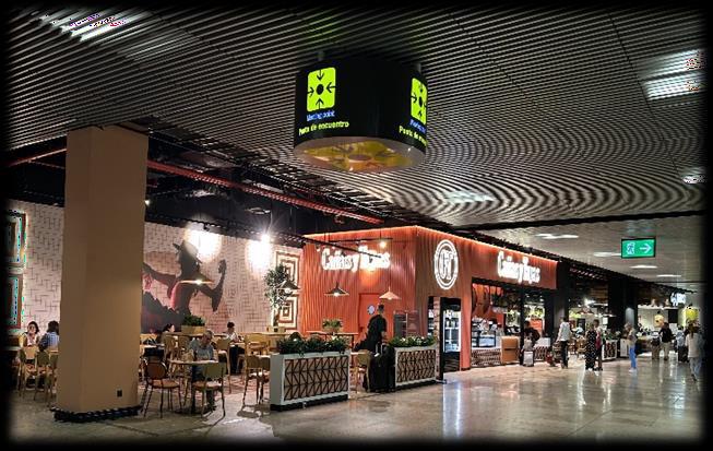 Airport arrivals cafeteria landmark