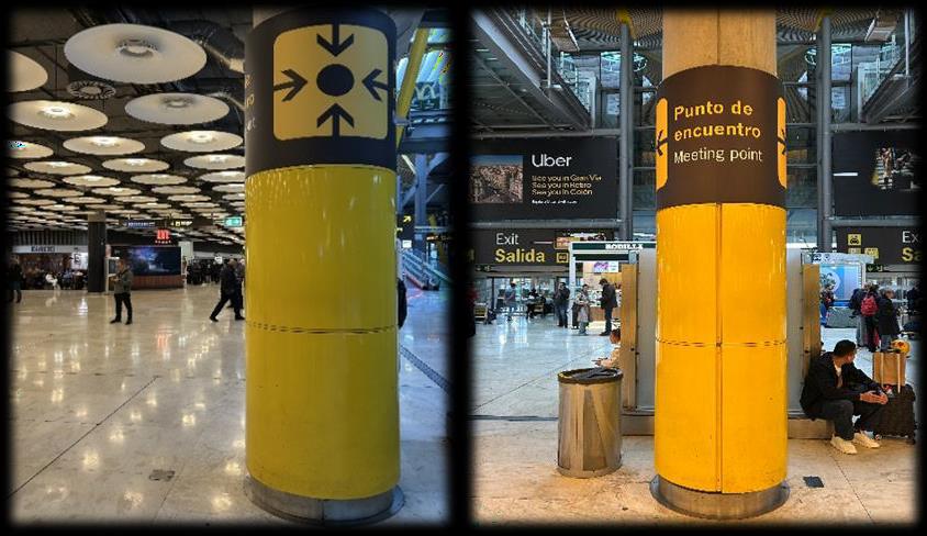 Terminal 4 meeting point sign