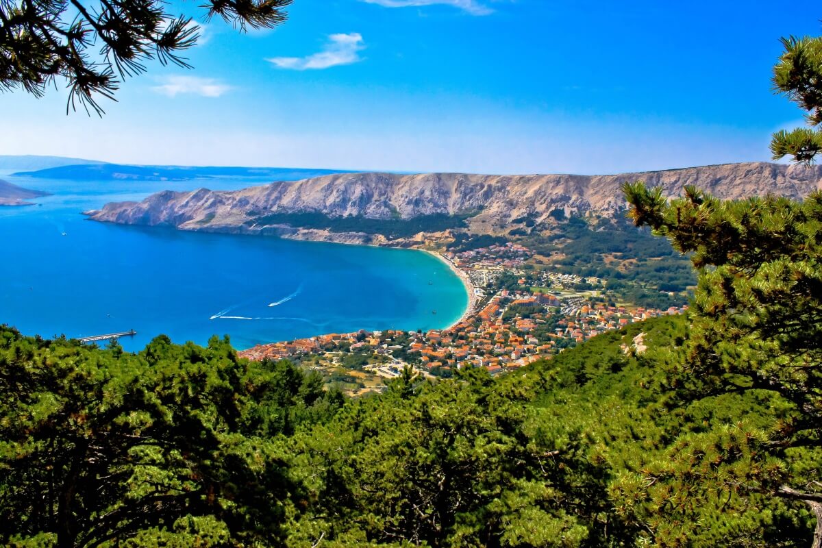 View over Krk island