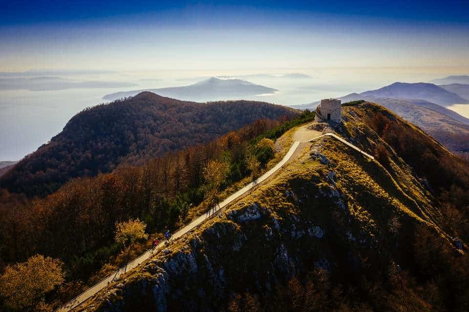 Mountain ridge in Učka Nature Park